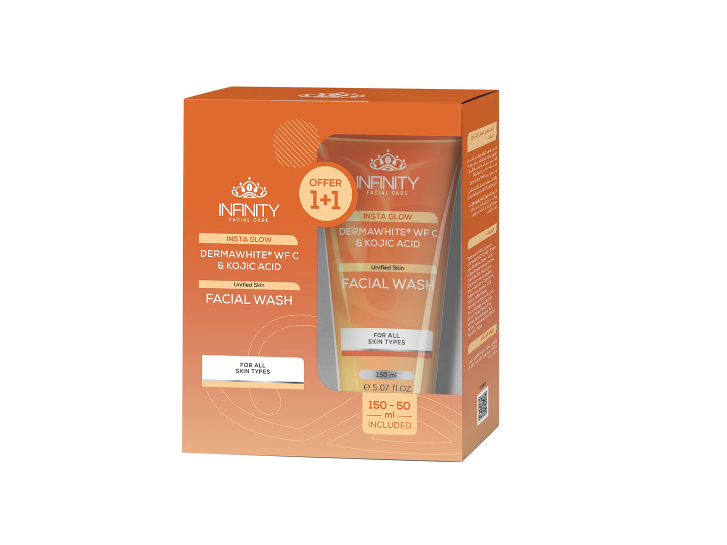 Infinity facial wash dermawhite& kojic acid 1+1