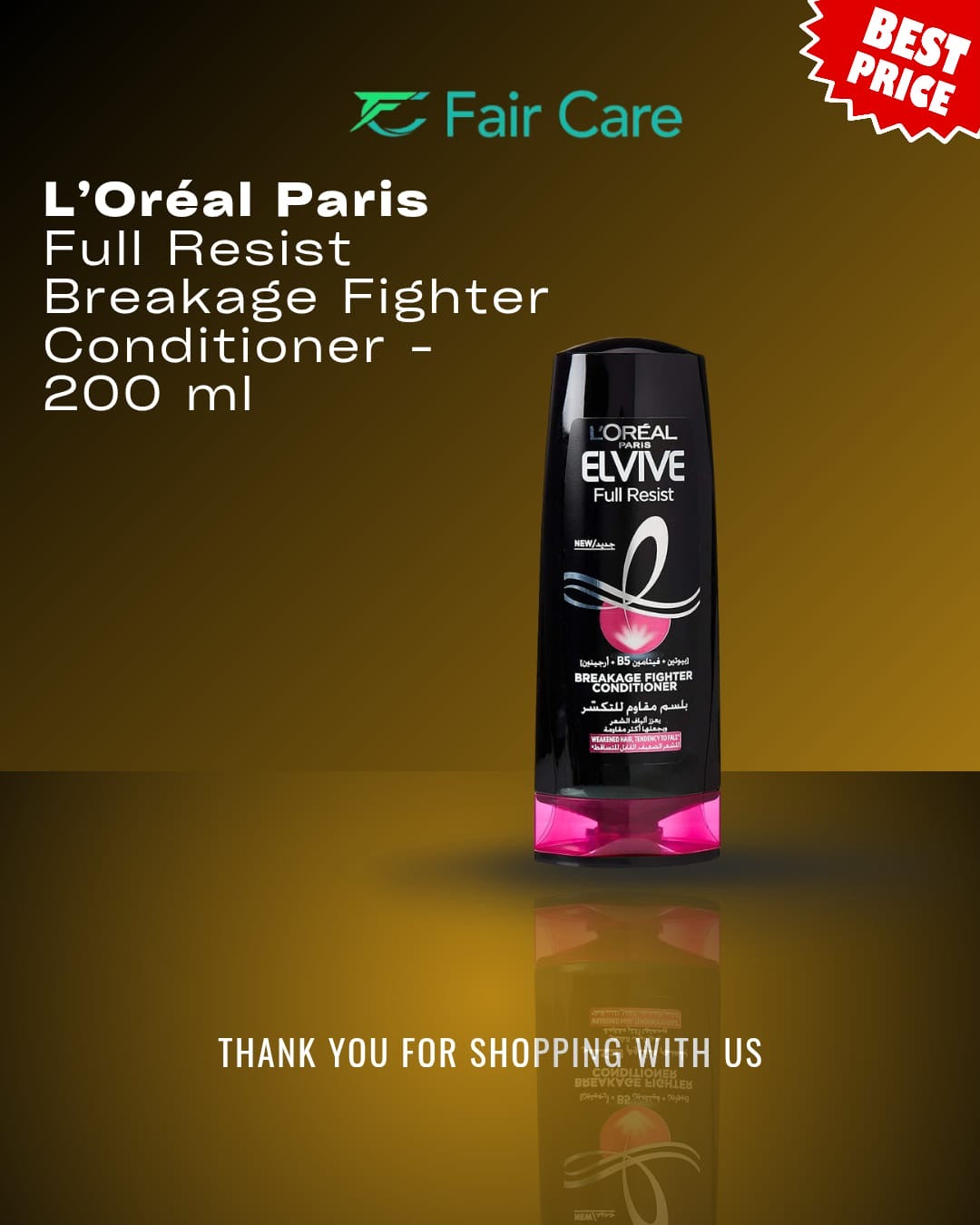 L’Oréal Paris full resist breakage fighter conditioner (200ml)