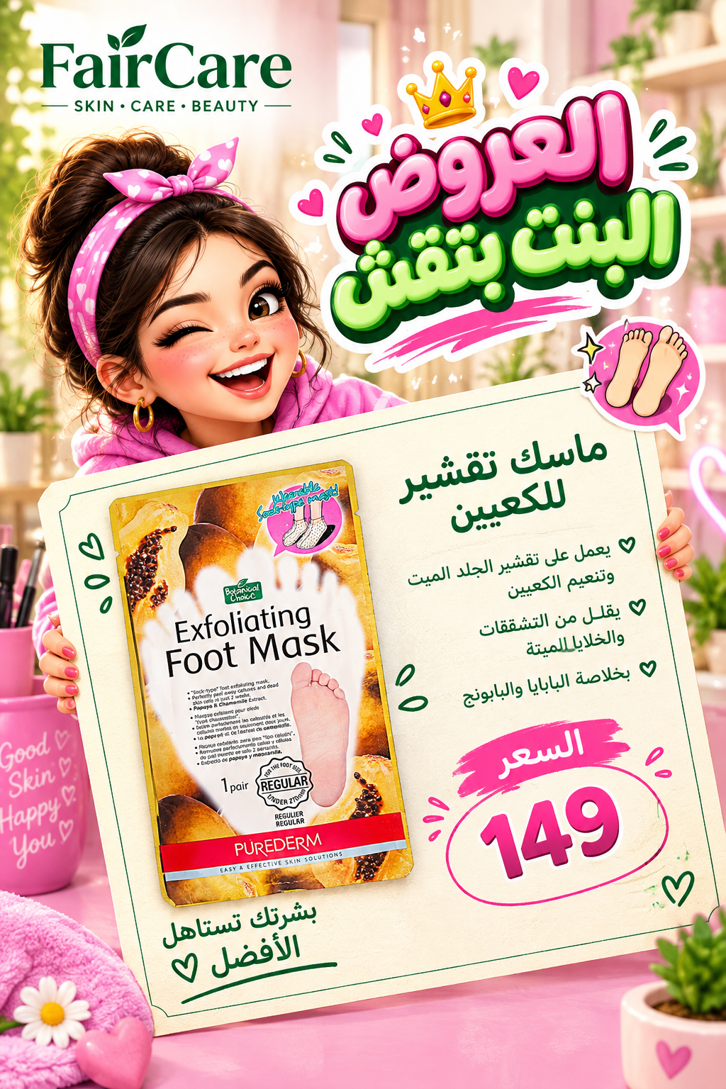 Purederm foot mask (البنت بتقش)