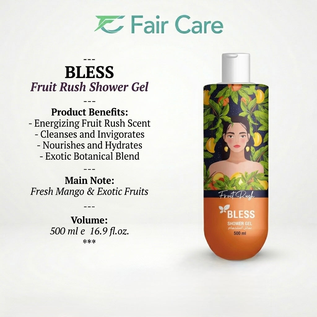 Bless fruit rush shower gel 500ml