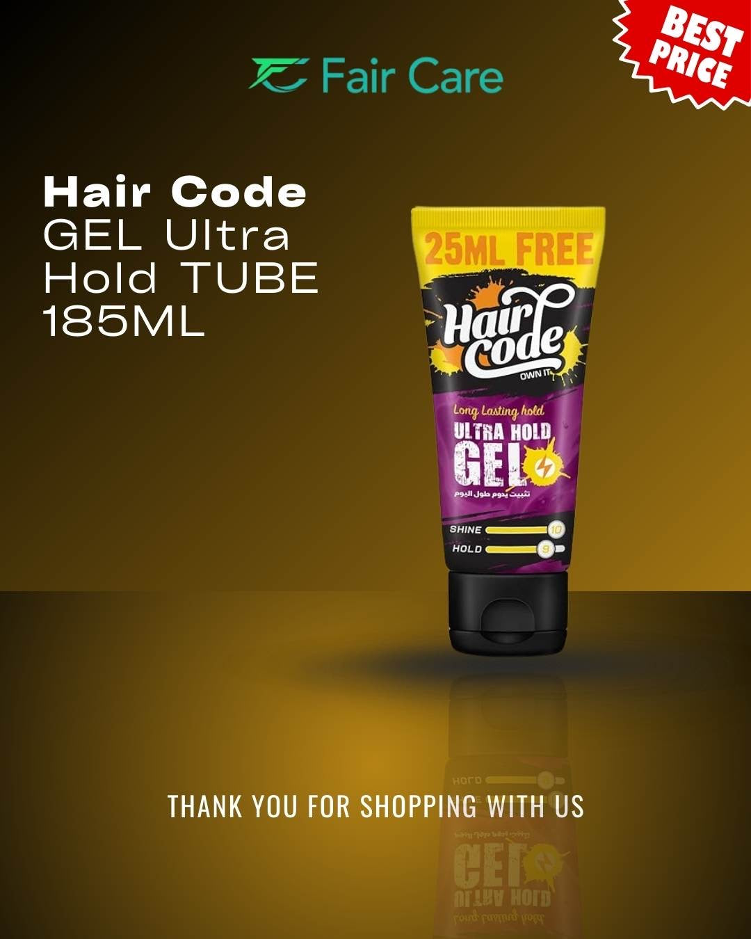 Haircode gel ultra hold tube (185ml)