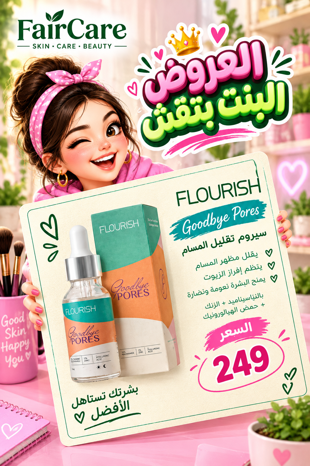 Flourish niacinamide serum (البنت بتقش)