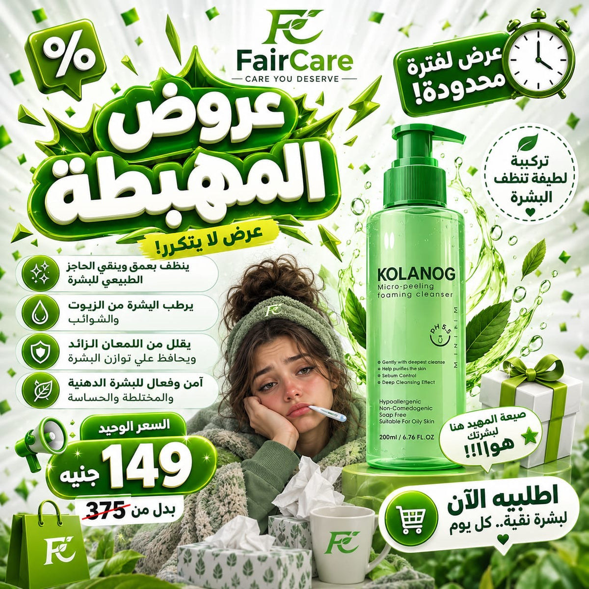 Kolanog foaming cleanser (عروض المهبطة)