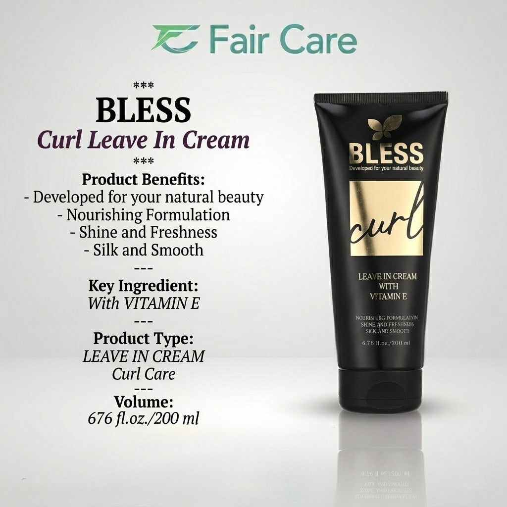 Bless curl leave in cream with vitamin E