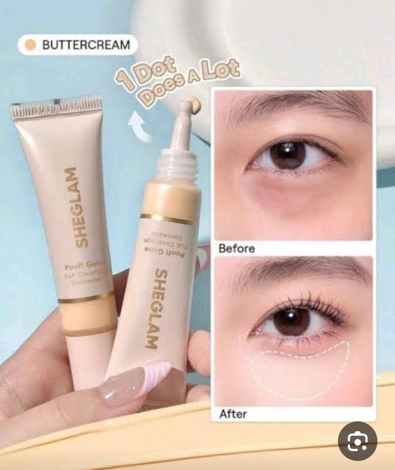 SHEGLAM concealer high coverage butter cream