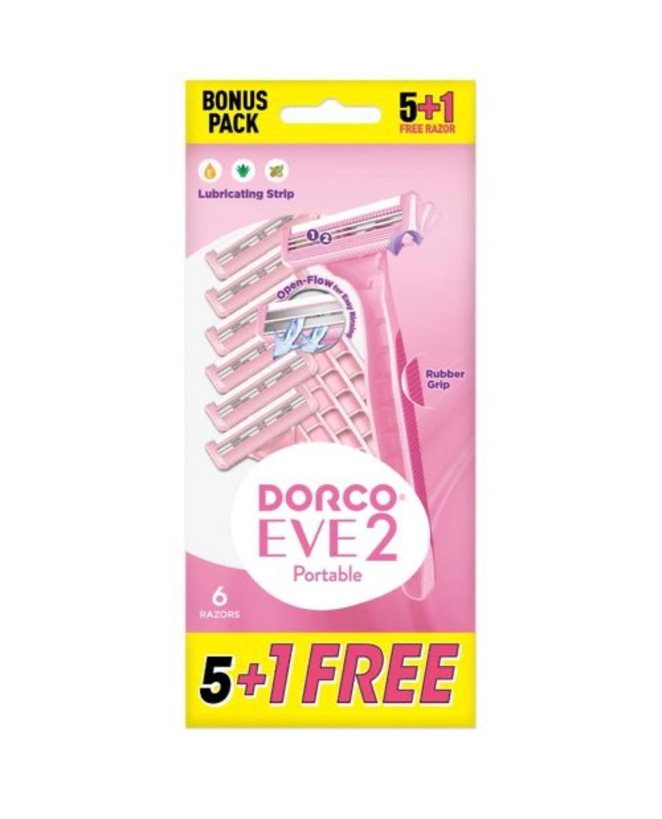 ماكينات حلاقة نسائية شفرتين )dorco eve 2 (5+1)