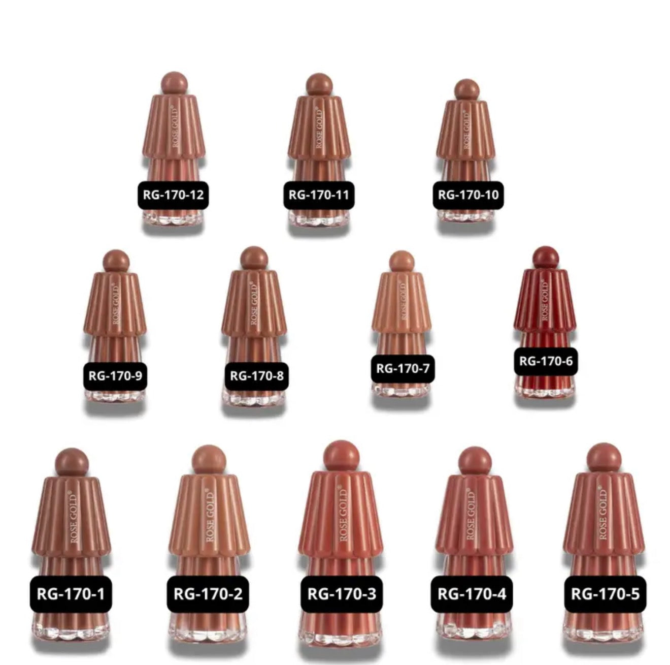 Rose gold shiny lipgloss