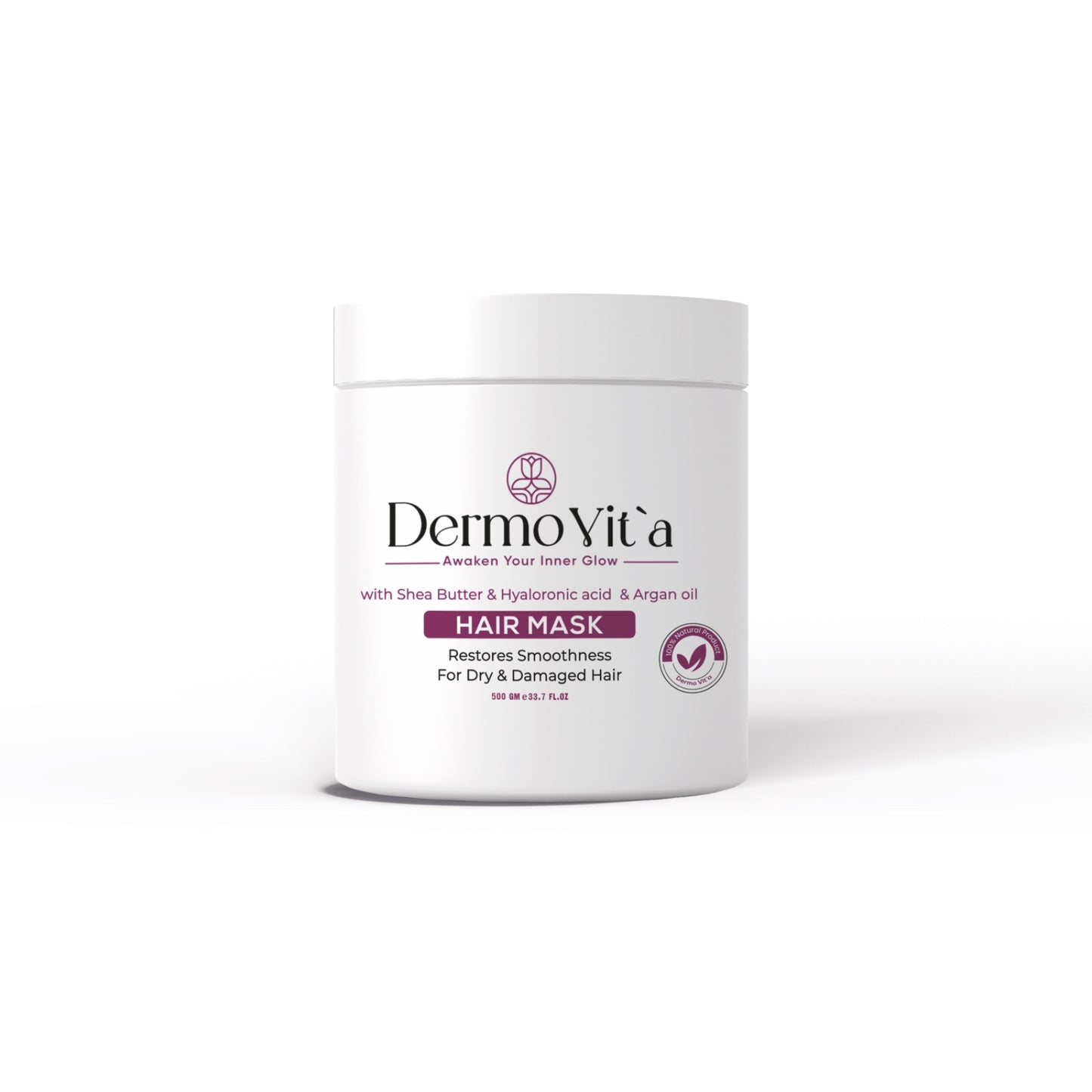 DERMOVITA HAIR MASK SHEA+HYALU+ARGAN 500GM