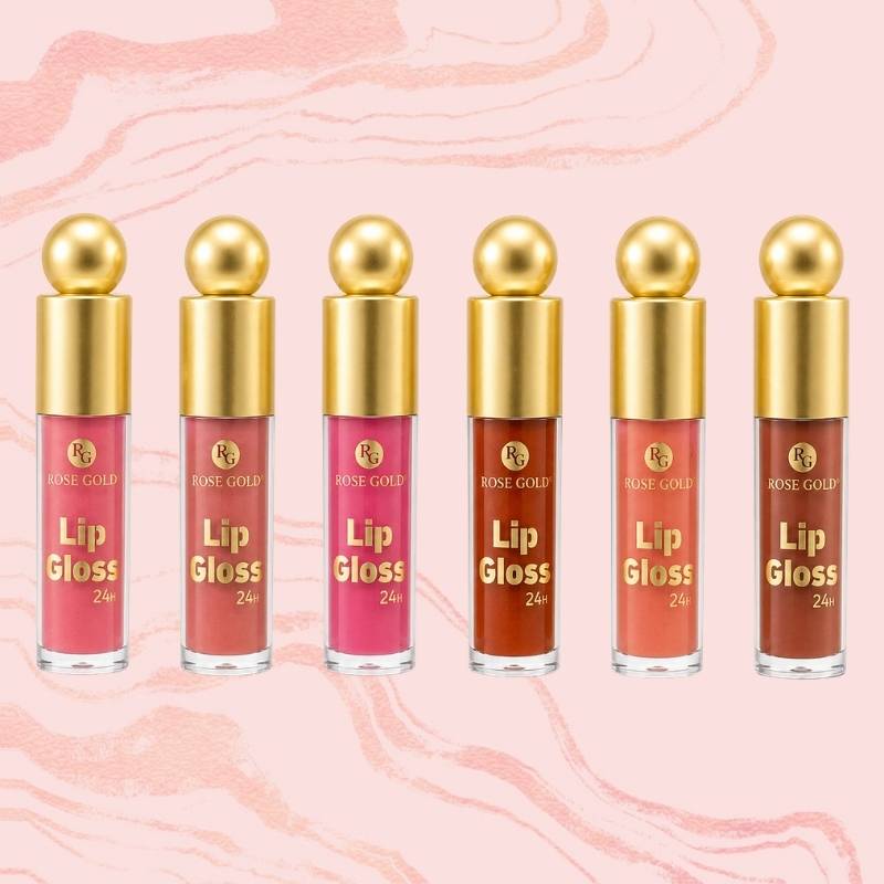 Rose gold lip gloss (درجات)