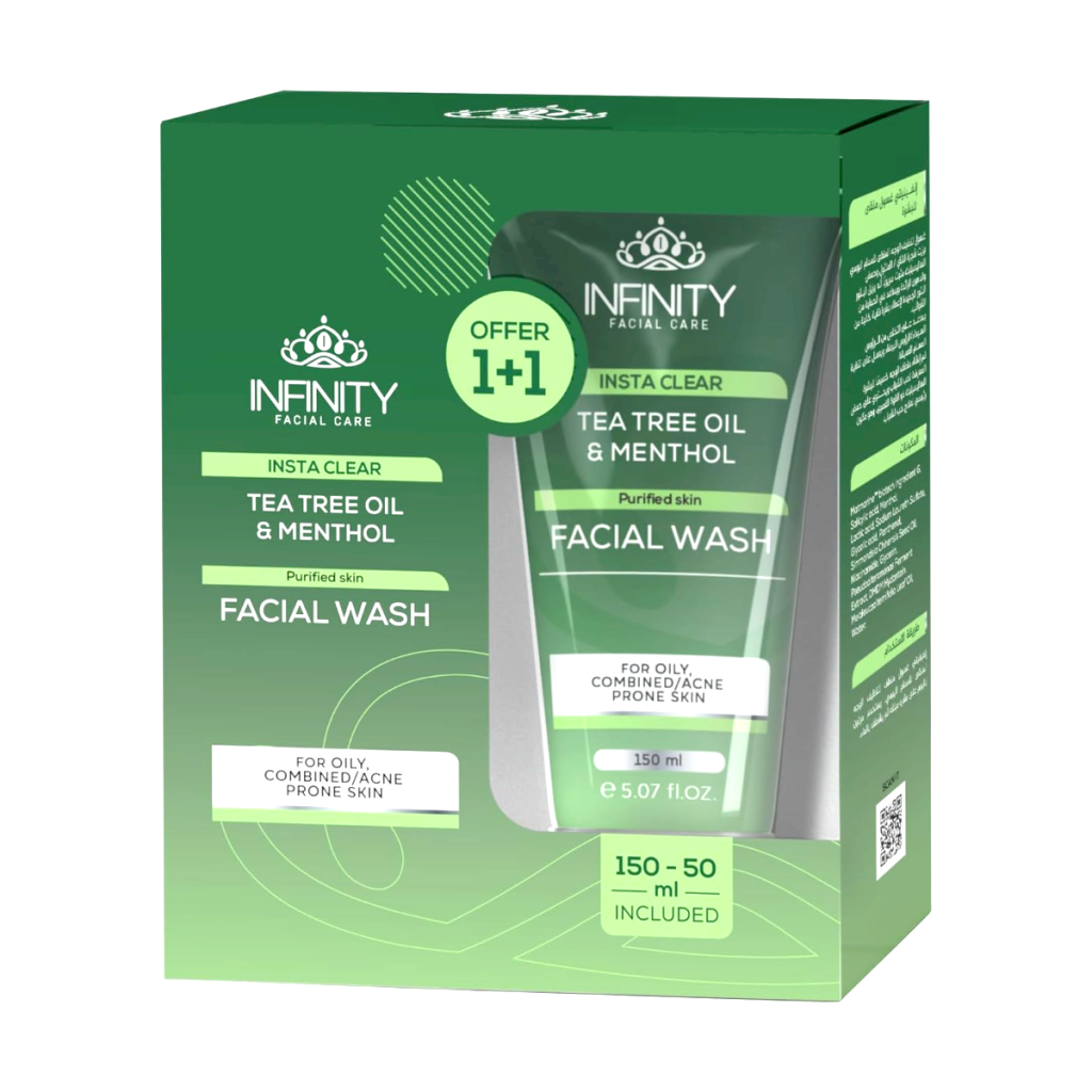 Infinity tea tree oil & menthol facial wash 1+1