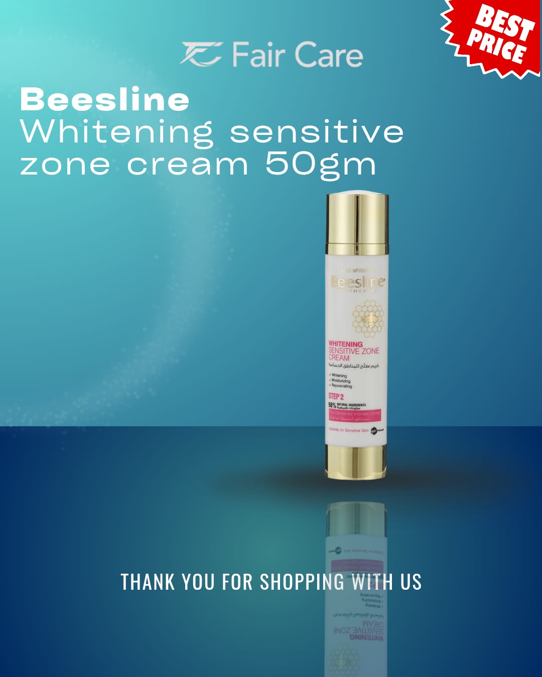 Beesline whitening sensitive zone cream (50gm)