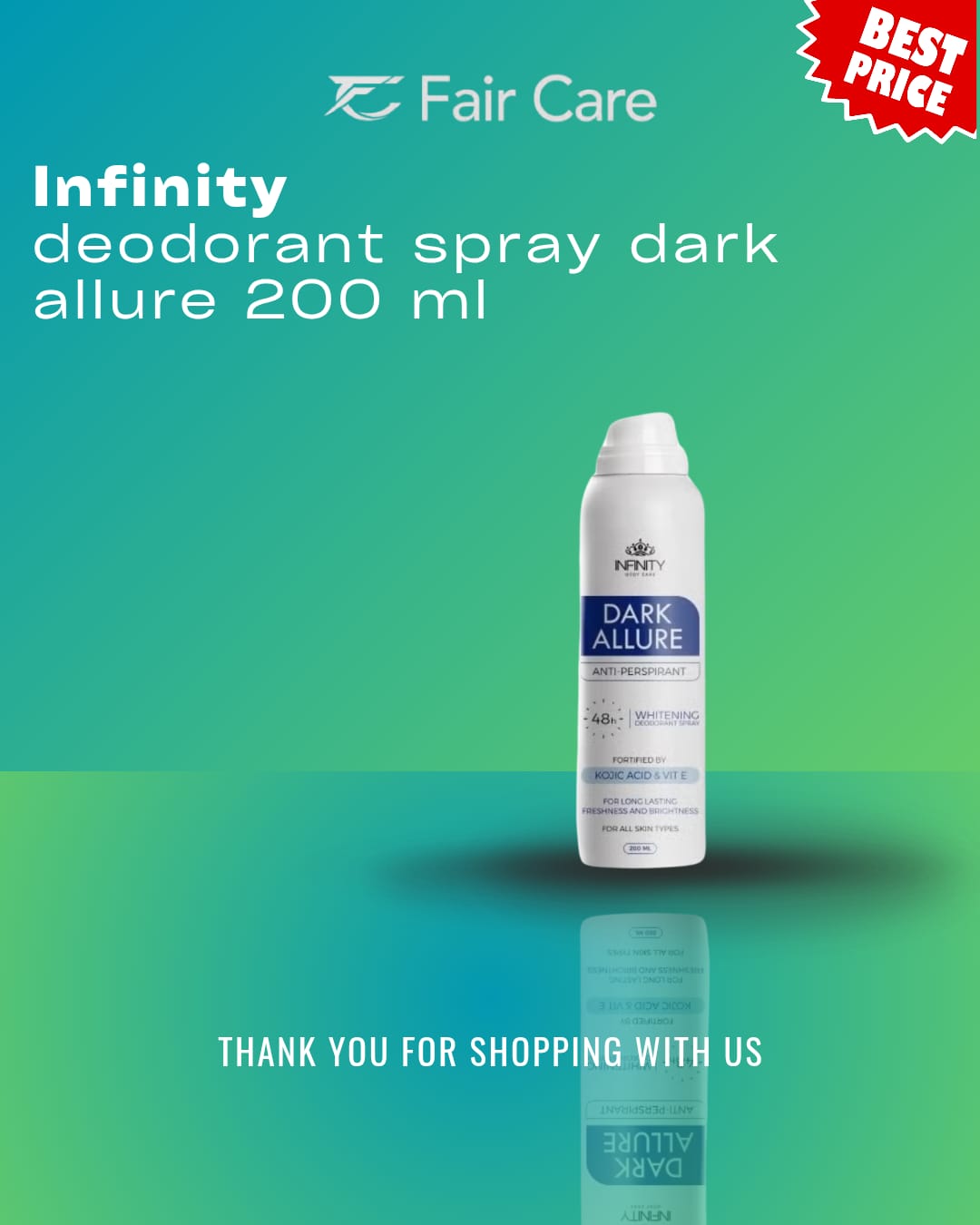 Infinity deodorant spray (dark allure) 200ml