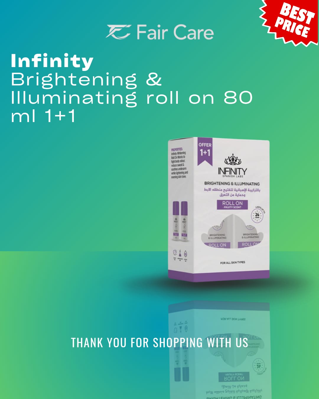 Infinity brightening & illuminating roll-on 80ml (1+1)