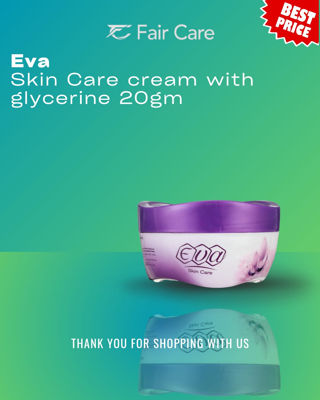 كريم العناية بالبشرة إيفا بالجلسرين للبشرة الجافة 20 جرام