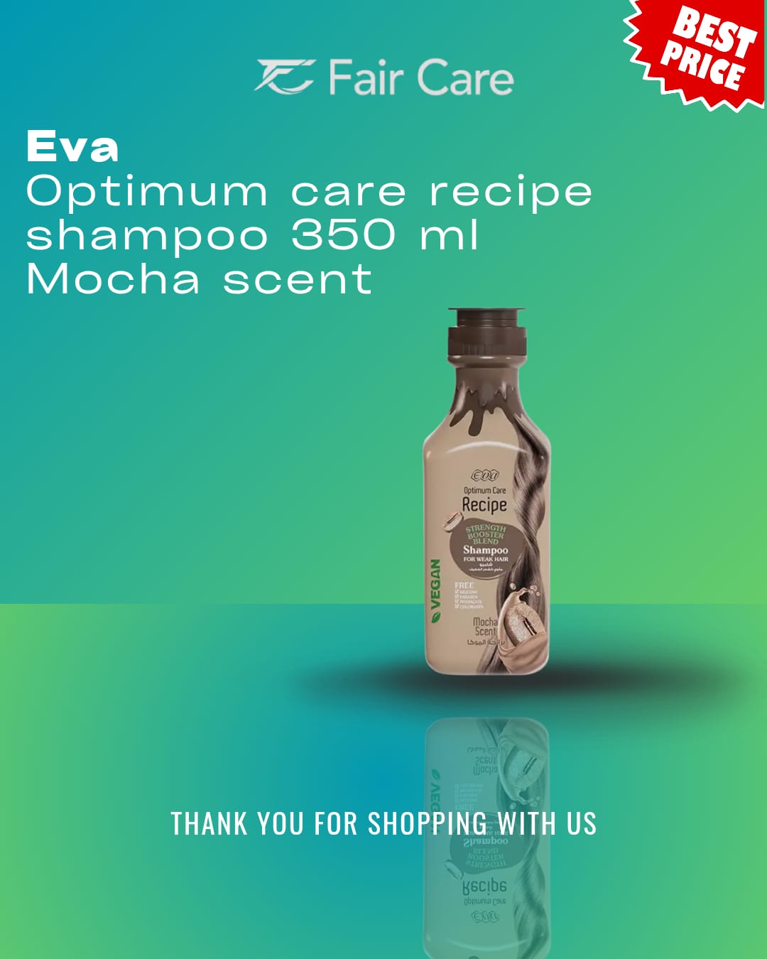 شامبو إيفا أوبتيمم كير بخلاصة معززة للقوة برائحة الموكا 350 مل