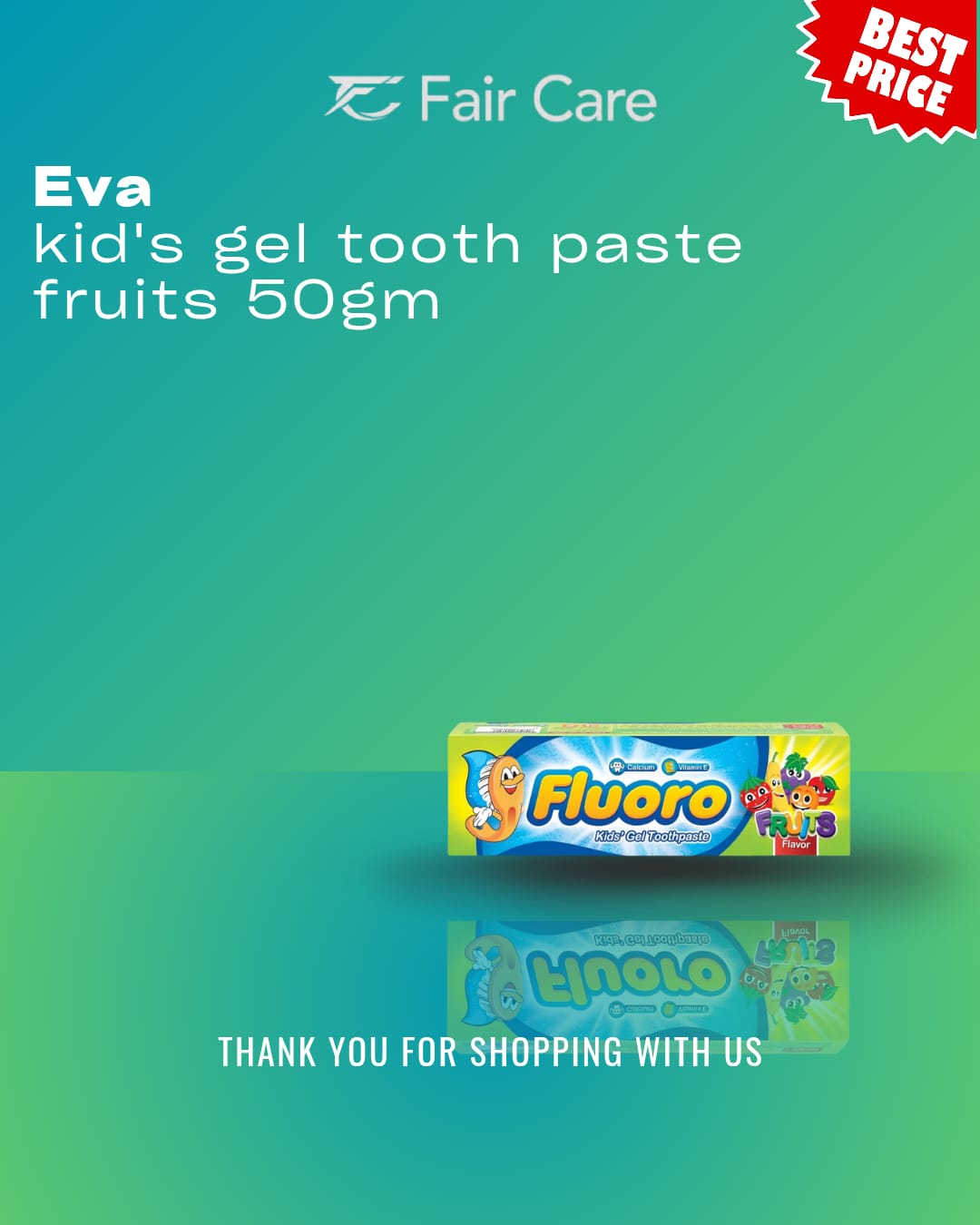 معجون أسنان فلورو إيفا بالفواكه ٥٠ جم