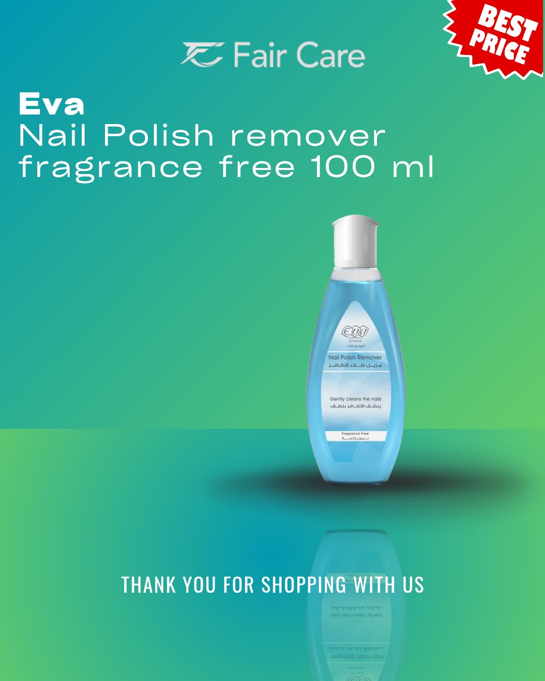 Eva Nail Polish Remover Free Fragrance 100ml