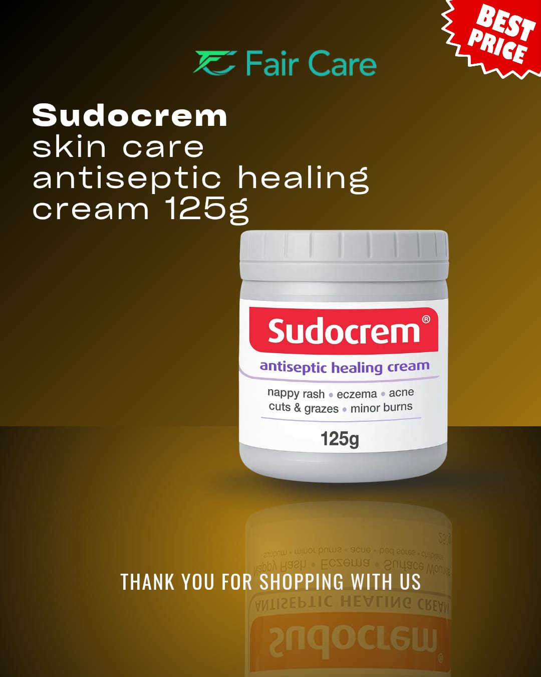 سودوكريم كريم مطهر ومرمم لحماية البشرة من الطفح الجلدي والجروح السطحية