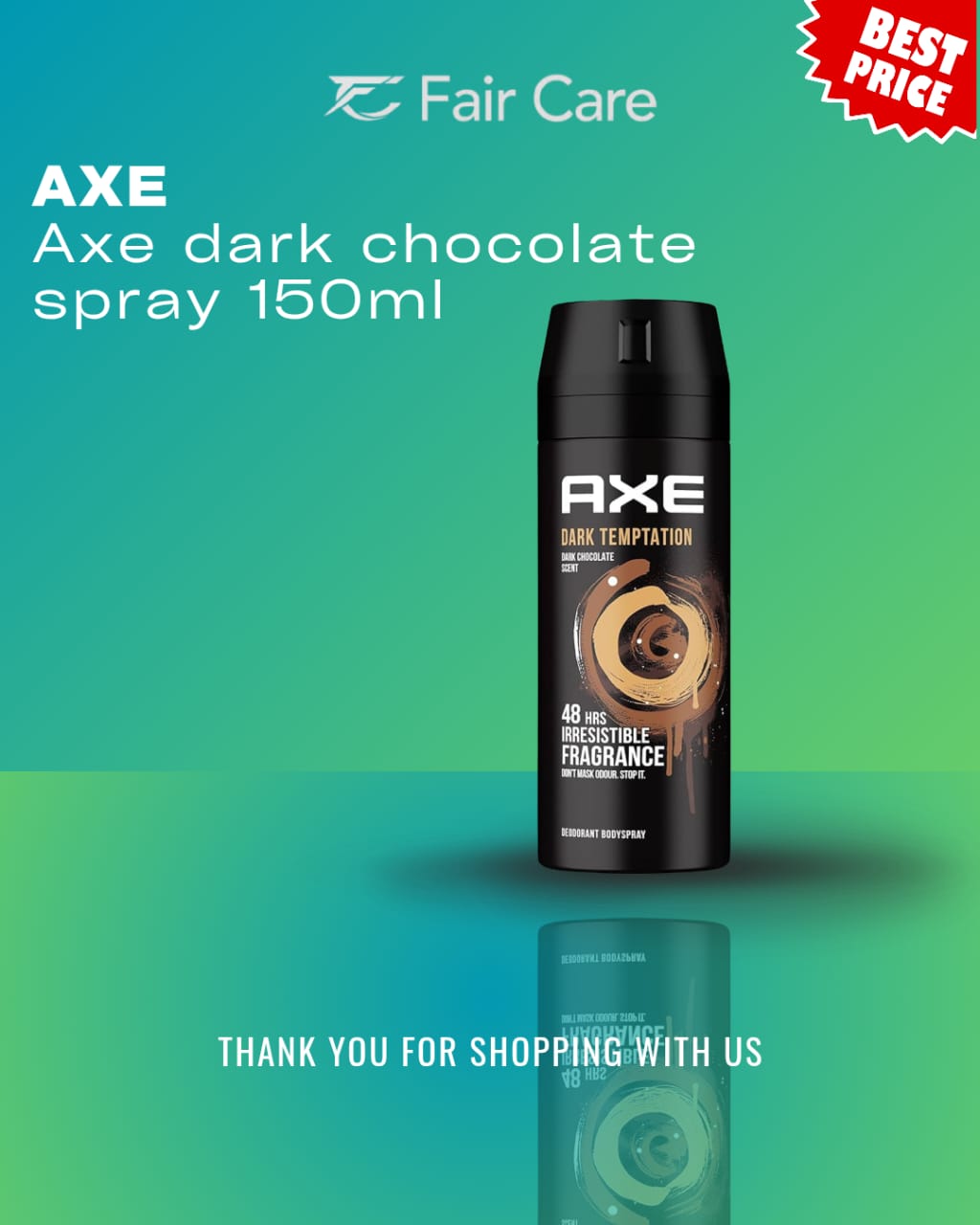 Axe Body Spray for Men Dark Temptation Clear 150ml