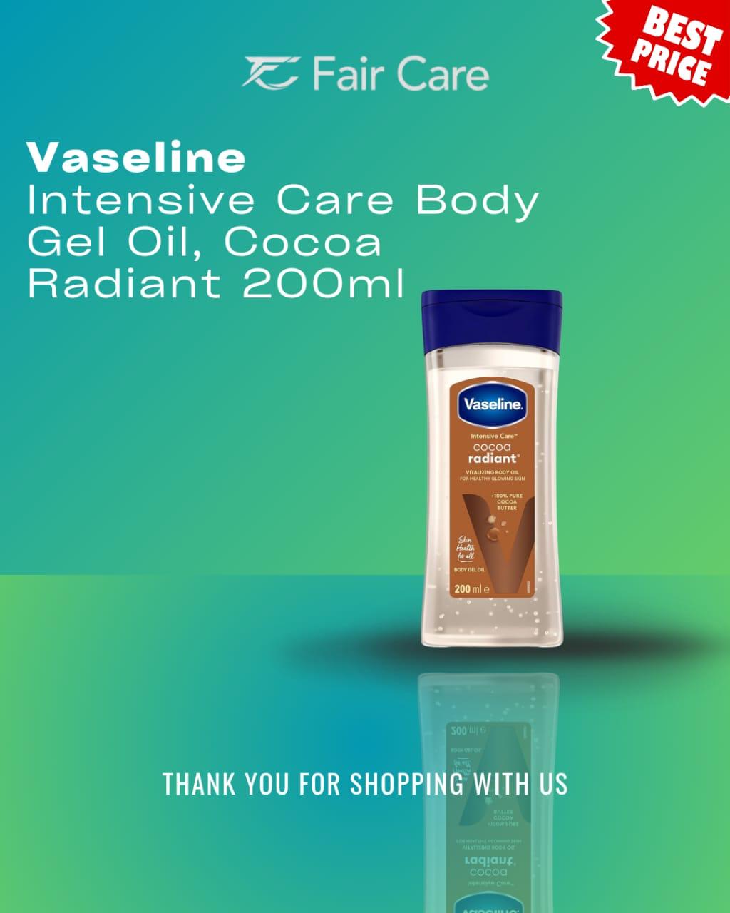 Vaseline Intensive Care Body Gel Oil, Cocoa Radiant 200ml