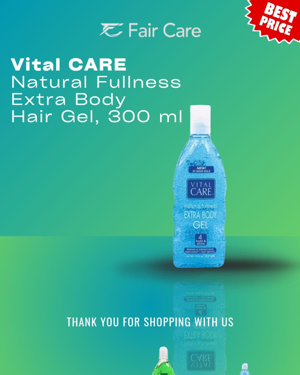 Vital Care Natural Fullness Extra Body Hair Gel 300ml