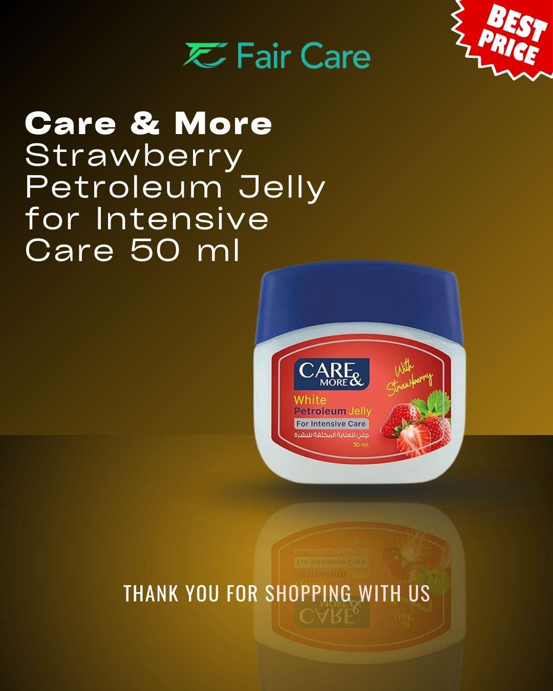 Care & more فازلين بالفراولة للعناية الفائقة 50 مل