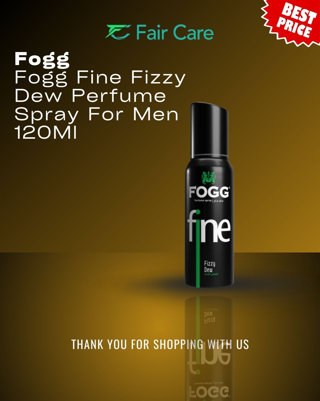 Fogg fine fizzy dew perfume spray for men (120ml)