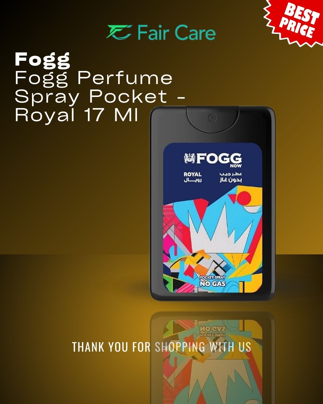 Fogg perfume spray pocket royal (17ml)