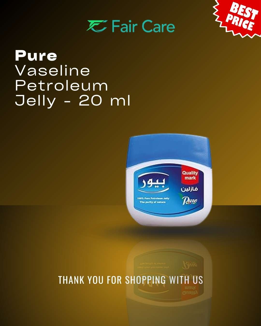Pure Vaseline petroleum jelly - 20ml