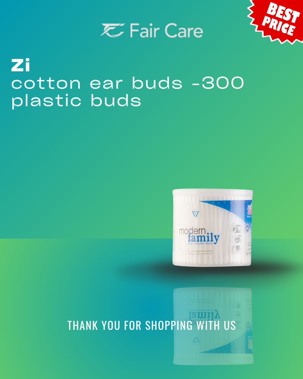 Cotton ear buds plastic 300