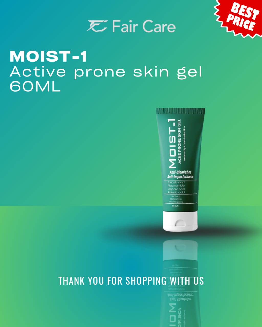 Moist -1 Active prone skin gel 60ml