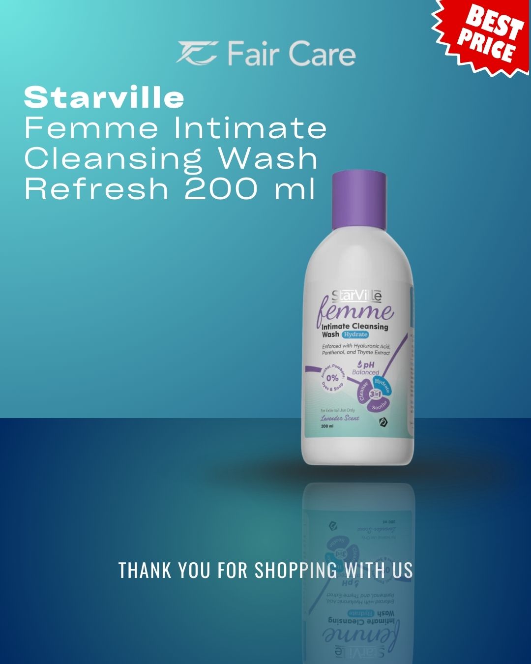 Starville femme intimate cleansing wash refresh (200 ml)