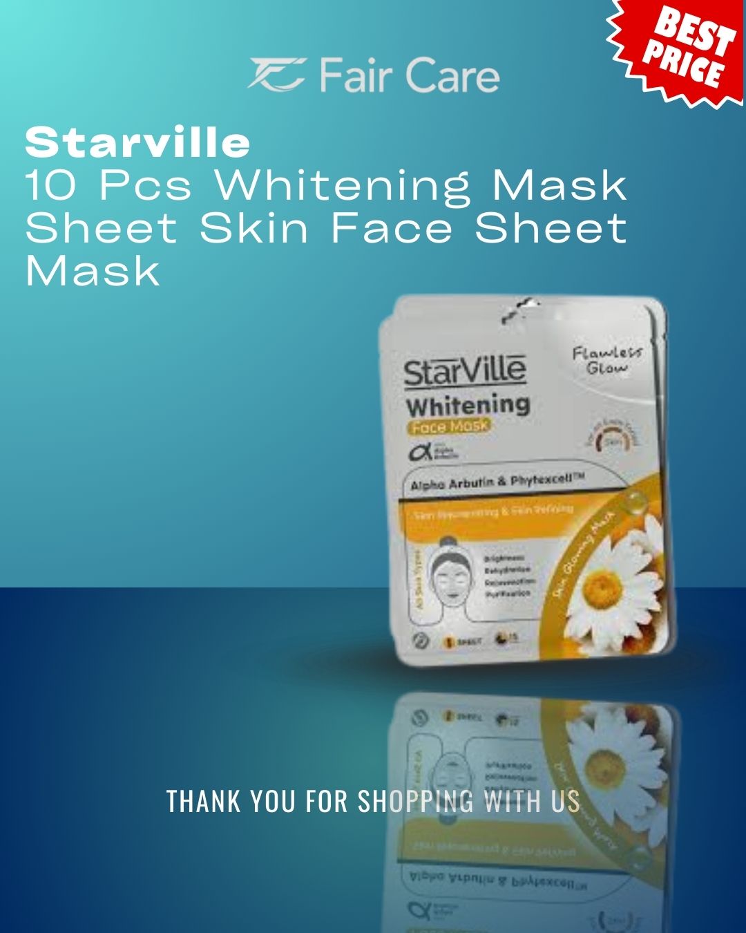 ماسك الوجه التفتيح من ستارفيل (10 قطع)