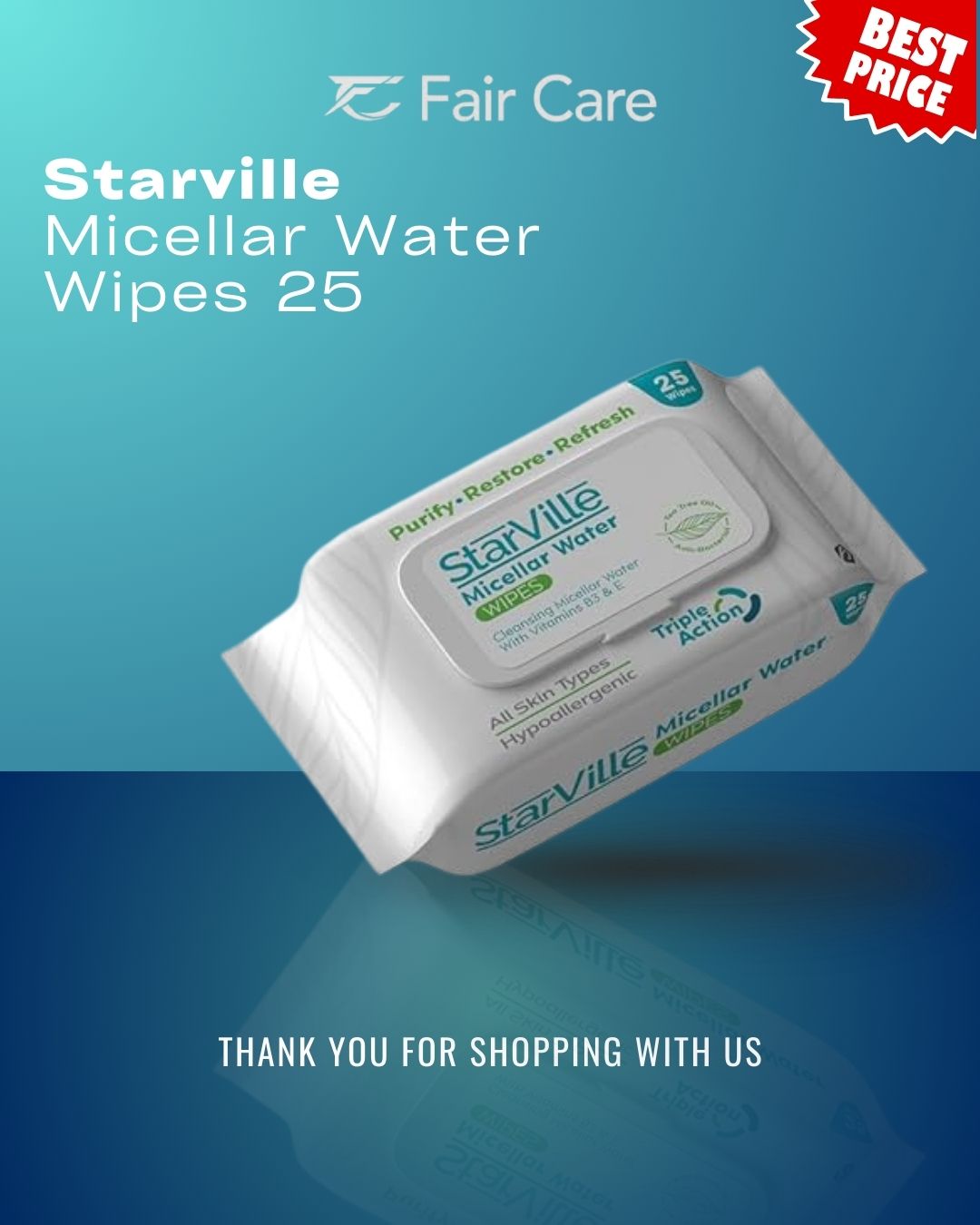 Starville Micellar water (25 wipes)