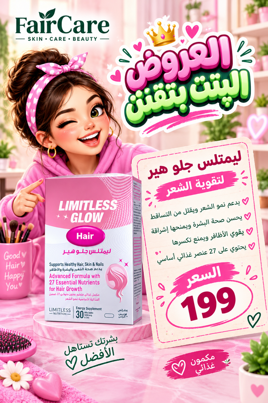 Limitless glow hair (البنت بتقش)