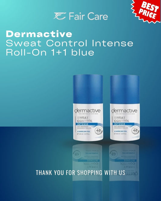 Dermactive مزيل عرق رول أون مكثف (1+1) أزرق