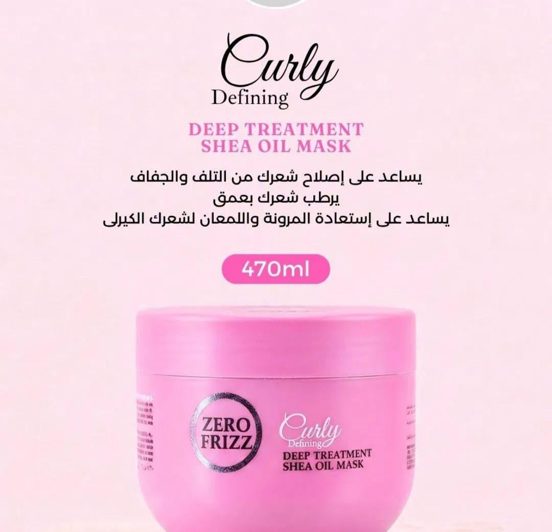Zero frizz curly deep treatment shea oil mask 470ml