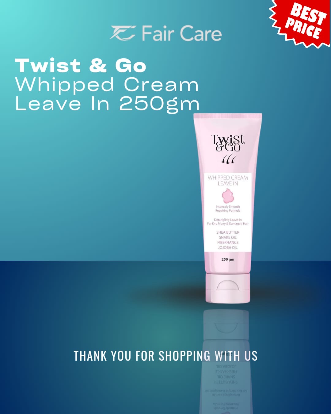 Twist & go whipped cream leave in (250gm)