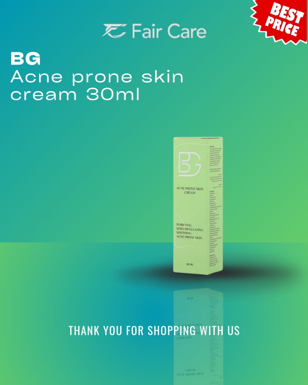 BG acne prone skin cream (30gm)