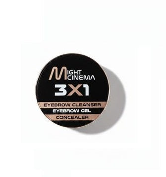 Might Cinema 3X1 Cream Makeup Display Set EYEBROW CLEANSER - EYEBROW GEL - CONCEALER 101 - 4g