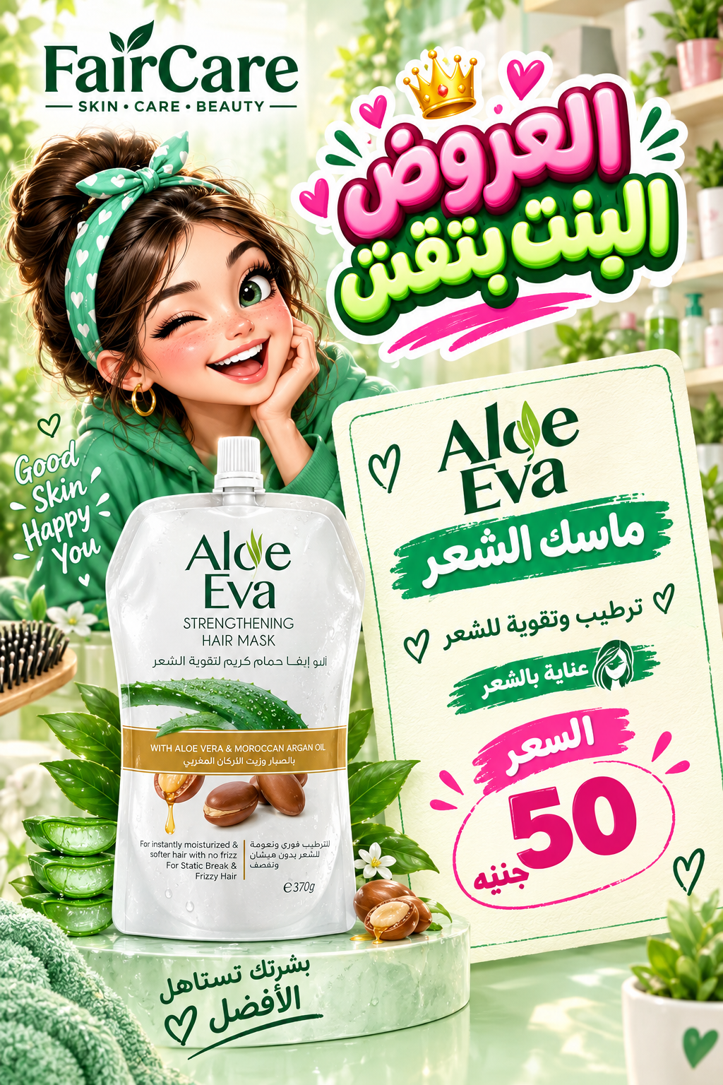 Aloeva hair mask ( البنت بتقش)
