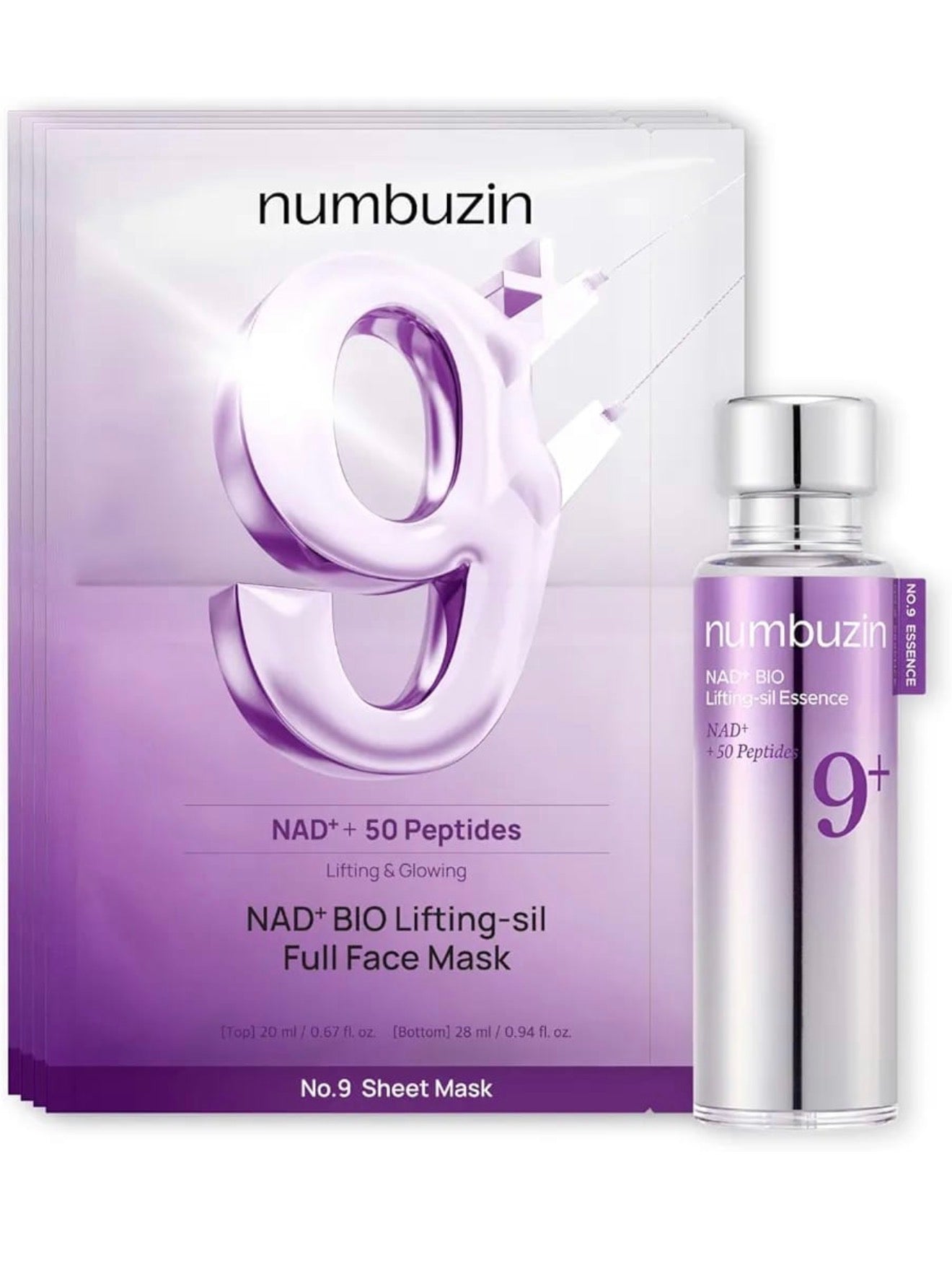 Numbuzin no.9 sheet mask + essence