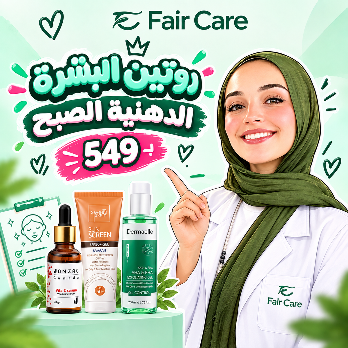 روتين البشرة الدهنية الصبح ( دكتورة آيه الديب)