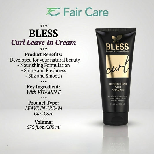 Bless curl leave in cream with vitamin E
