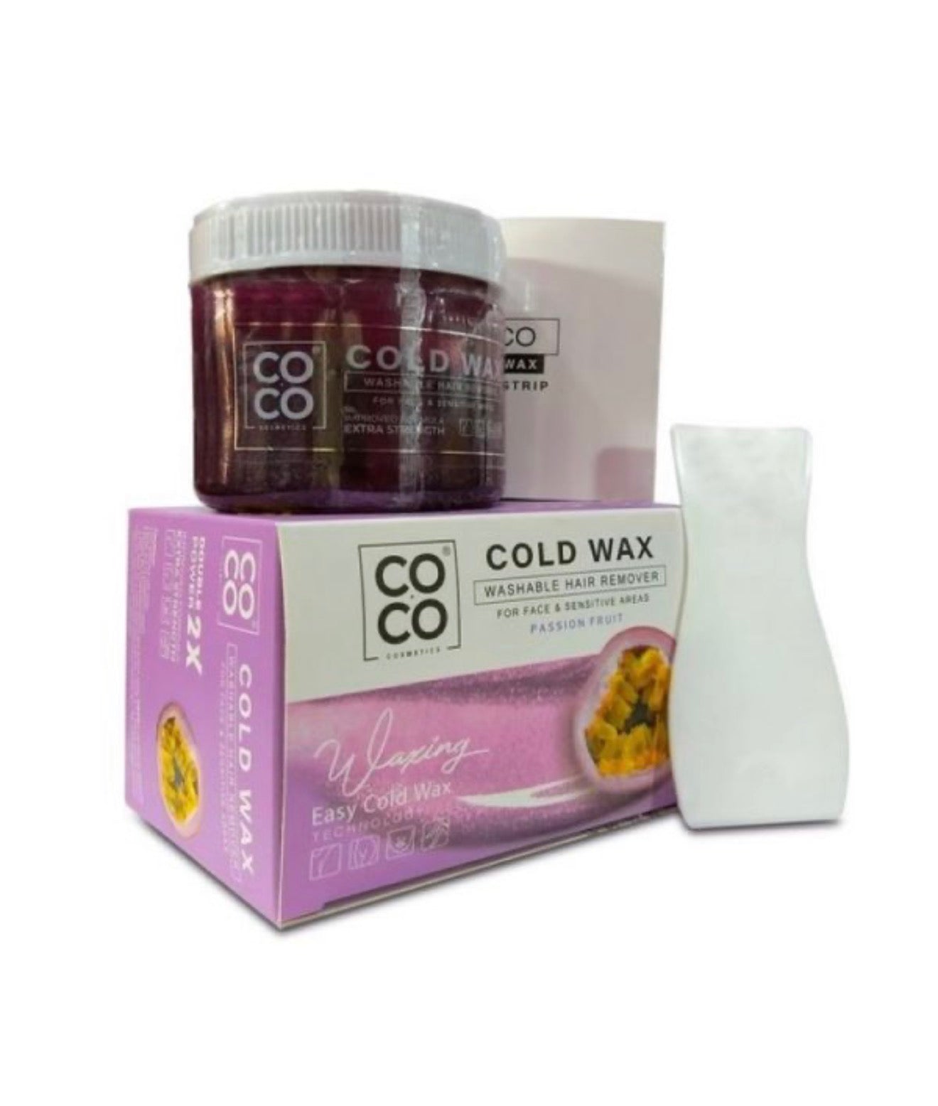 Coco cold wax مزيل شعر الوجه والمناطق الحساسة - باشون فروت