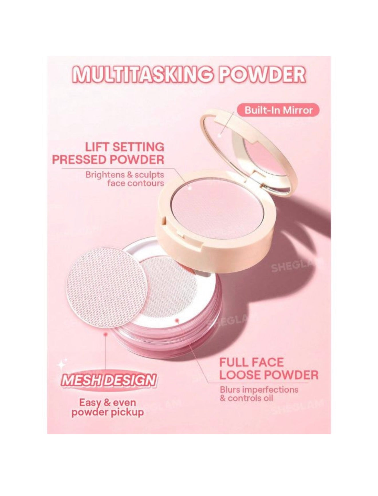 SHEGLAM insta ready ultra fine multitasking powder