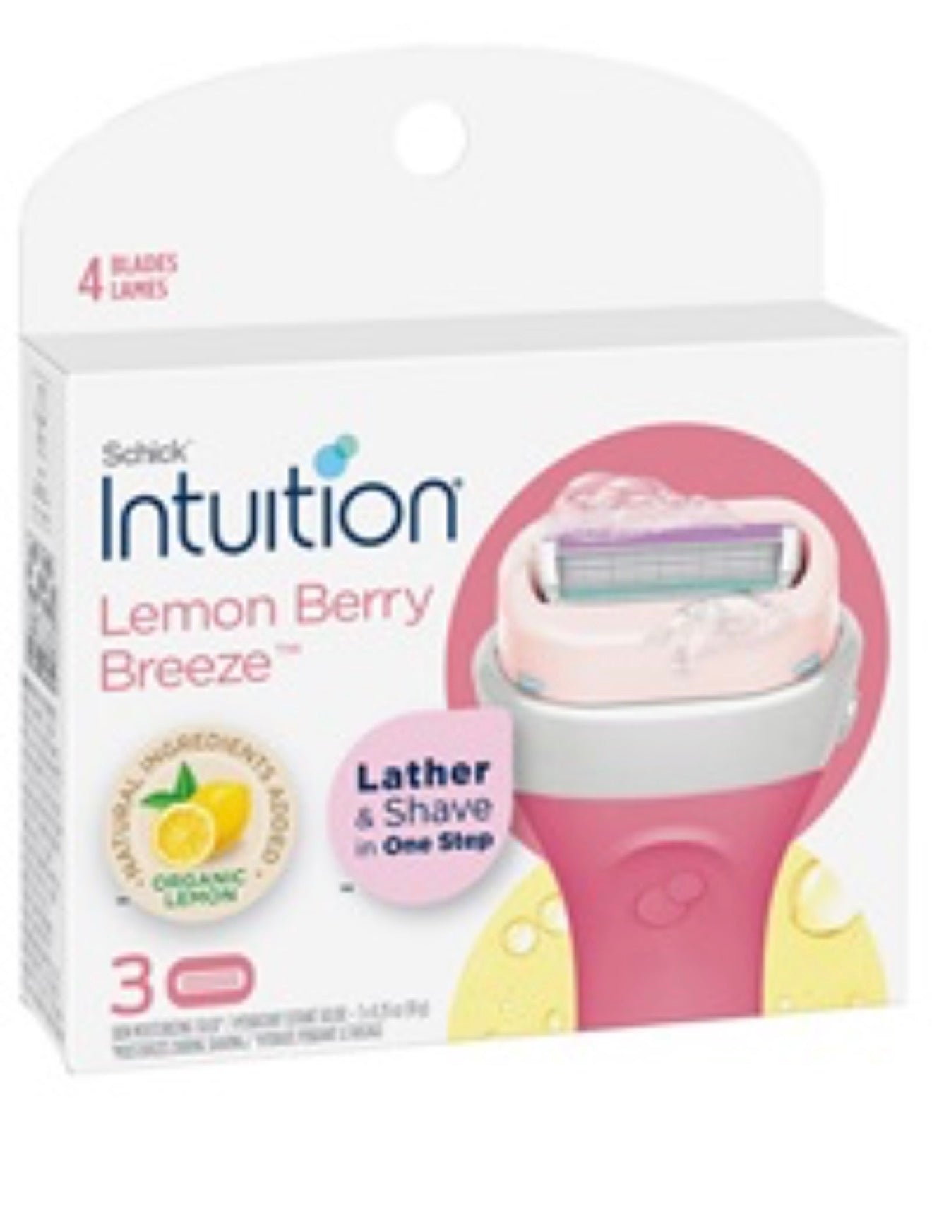 Intuition lemon berry breeze 4 شفرات ٣ قطعة