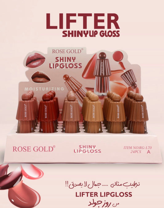 Rose gold shiny lipgloss