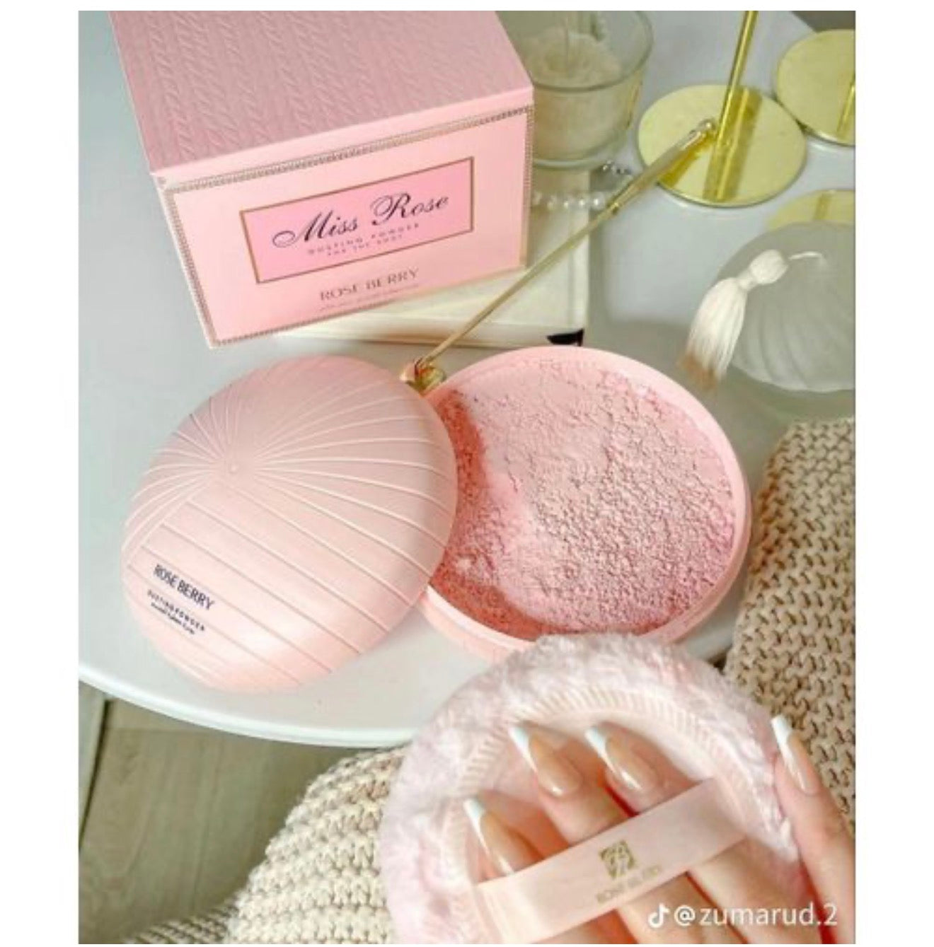 Roseberry miss rose body powder