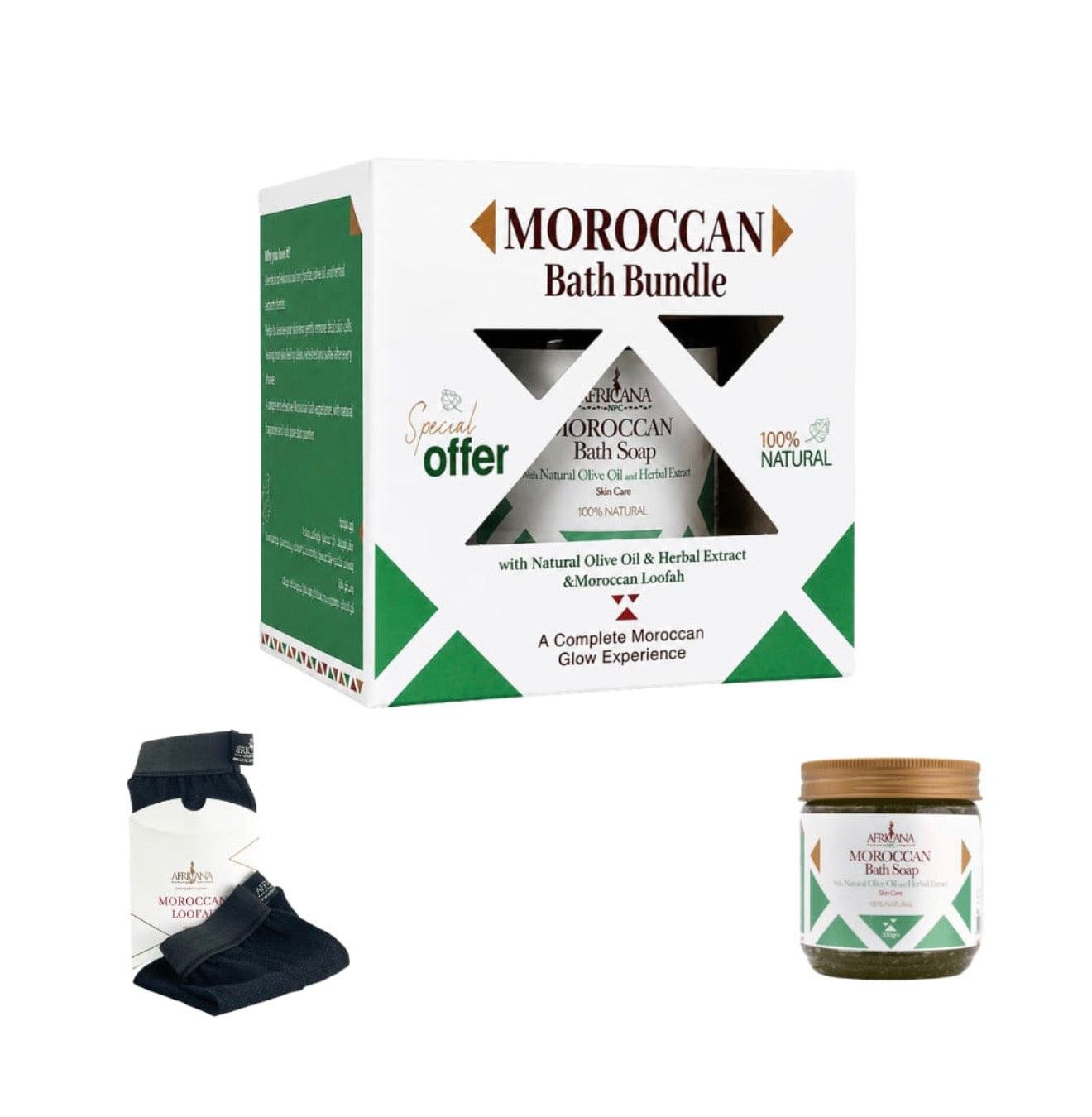 Africana Moroccan bath bundle with olive oil